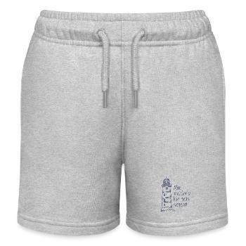Segel T-Shirt Mir reicht's ich geh segeln Nautik - Kinder Organic Joggingshorts Mini Bolter von Stanley/Stella - Grau meliert - Vorne