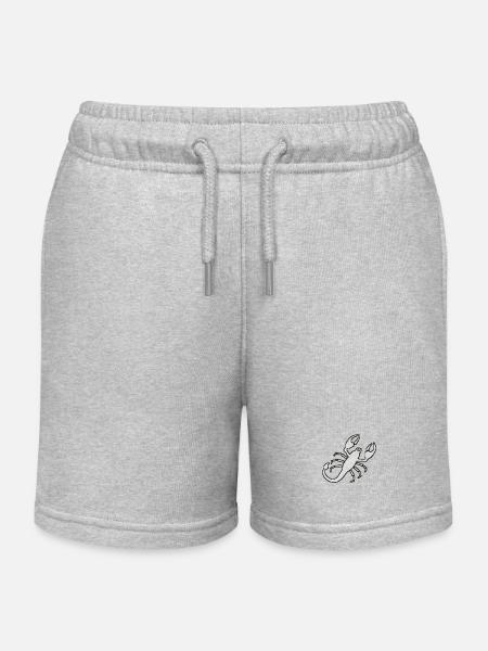 Scorpion - Kids Organic Sweat Shorts by Stanley/Stella - heather grey