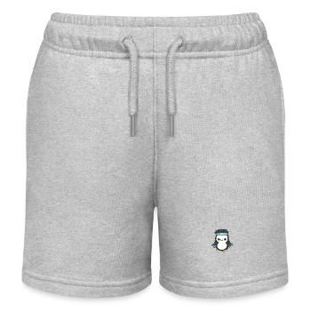 Fitness Pinguin - Kinder Organic Joggingshorts Mini Bolter von Stanley/Stella - Grau meliert - Vorne