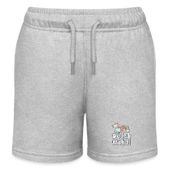 Death Metal Einhorn | unicorn - Kinder Organic Joggingshorts Mini Bolter von Stanley/Stella - Grau meliert - Vorne