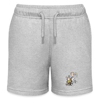 Flotter Altenpfleger - Kinder Organic Joggingshorts Mini Bolter von Stanley/Stella - Grau meliert - Vorne