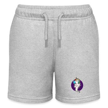 Einhorn-Zeit - Kinder Organic Joggingshorts Mini Bolter von Stanley/Stella - Grau meliert - Vorne