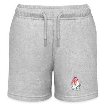 Chat et Muffin - Short de jogging enfant bio Stanley/Stella - gris chiné - Devant