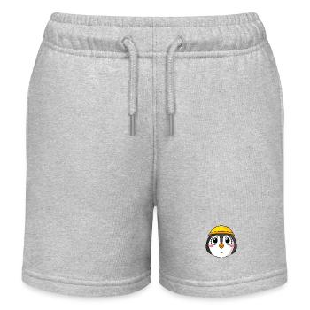 Pinguin Baustelle - Kinder Organic Joggingshorts Mini Bolter von Stanley/Stella - Grau meliert - Vorne