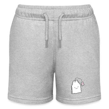 Tea lover tea smile - Kids Organic Sweat Shorts by Stanley/Stella - heather grey - Front