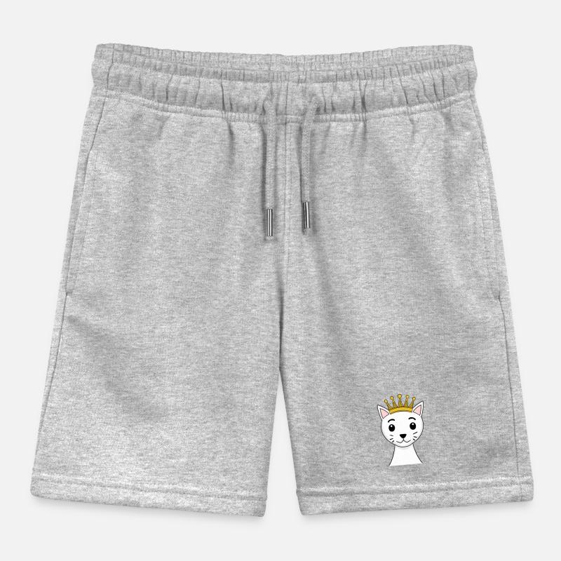 Katze mit Krone - Türkisch Angora mit Krone Kinder Organic Joggingshorts Mini Bolter von Stanley/Stella