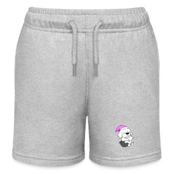 Hund Hunderasse Shetland Sheepdog - Kinder Organic Joggingshorts Mini Bolter von Stanley/Stella - Grau meliert - Vorne