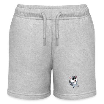 Waschbär Motiv Kleinkind Kinder - Kinder Organic Joggingshorts Mini Bolter von Stanley/Stella - Grau meliert - Vorne