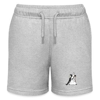 Drôle de mème de mariage - Short de jogging enfant bio Stanley/Stella - gris chiné - Devant