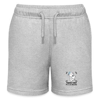 Polar Bear Polar Bear Sayings Climate Change Climate - Kids Organic Sweat Shorts by Stanley/Stella - heather grey - Front