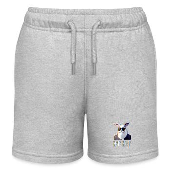 Hip Hop Hipster Hase Kaninchen mit Bart - Kinder Organic Joggingshorts Mini Bolter von Stanley/Stella - Grau meliert - Vorne