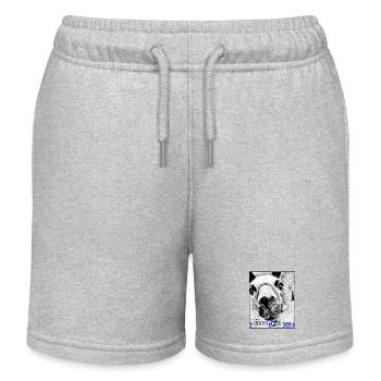 ALPAKA-i pack des-ich packe das, Wortwitz, Dialekt - Kinder Organic Joggingshorts Mini Bolter von Stanley/Stella - Grau meliert - Vorne