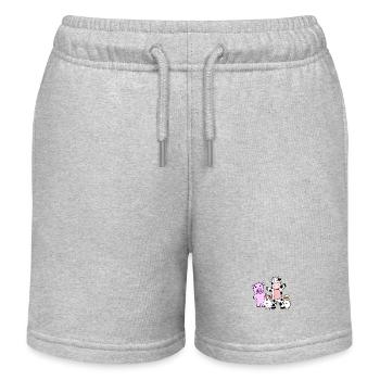 Animaux mignons pour enfants - Ferme - Short de jogging enfant bio Stanley/Stella - gris chiné - Devant