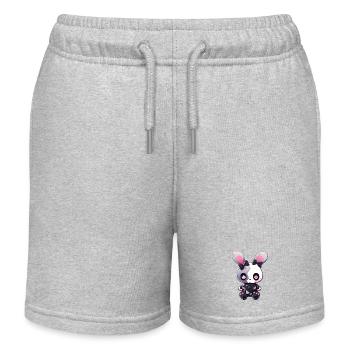 Goth Bunny Cute Goth Kawaii Bunny Gothic Outfit - Kids Organic Sweat Shorts by Stanley/Stella - heather grey - Front