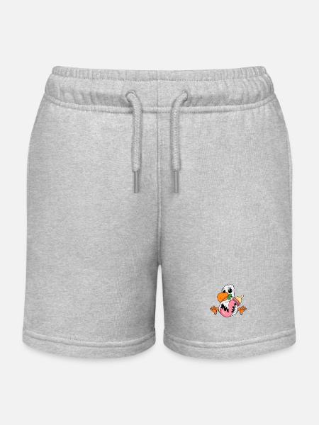 Motif de mouette bébé - Short de jogging enfant bio Stanley/Stella - gris chiné