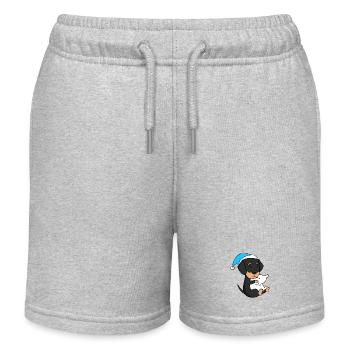dormir, fatigue, chien, race de chien, teckel - Short de jogging enfant bio Stanley/Stella - gris chiné - Devant