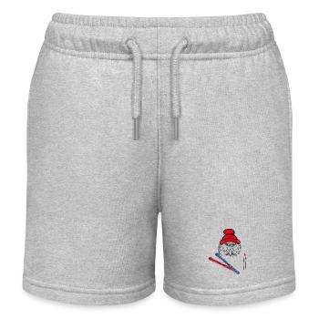 Sauteurs à ski, sports d’hiver - Short de jogging enfant bio Stanley/Stella - gris chiné - Devant