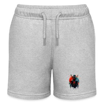 Ninja samouraï japonais - Short de jogging enfant bio Stanley/Stella - gris chiné - Devant