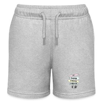 Camping Strand Urlaub Liebe - Kinder Organic Joggingshorts Mini Bolter von Stanley/Stella - Grau meliert - Vorne