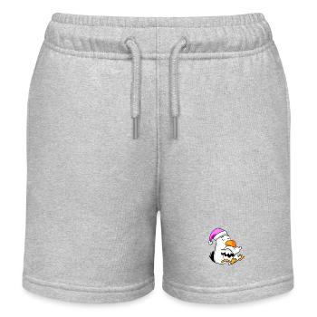 Seagull Tired Sleeping Sleeping Girl - Kids Organic Sweat Shorts by Stanley/Stella - heather grey - Front