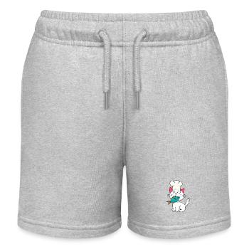 Katze Fisch Koch Kochkunst Hobbykoch Katzen Fische - Kinder Organic Joggingshorts Mini Bolter von Stanley/Stella - Grau meliert - Vorne