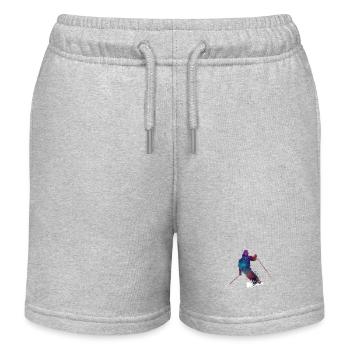 Skisport Kunst #ski #sport - Kinder Organic Joggingshorts Mini Bolter von Stanley/Stella - Grau meliert - Vorne