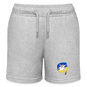 Mignon planeur à sucre avec drapeau ukrainien - Short de jogging enfant bio Stanley/Stella - gris chiné - Devant