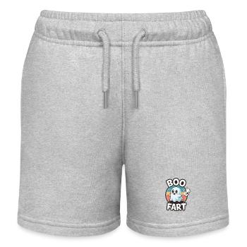 Lustiger Geist furzt – Halloween Spaß - Kinder Organic Joggingshorts Mini Bolter von Stanley/Stella - Grau meliert - Vorne