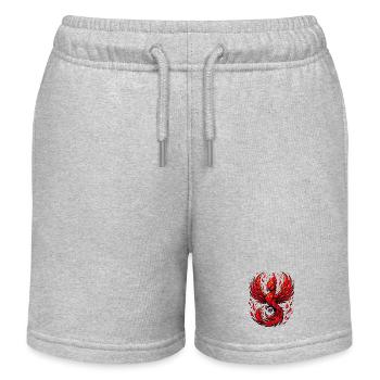 Phénix rouge - Short de jogging enfant bio Stanley/Stella - gris chiné - Devant