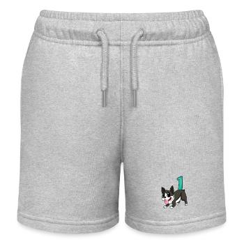 Zahl 1 Nummer Eins - Kinder Organic Joggingshorts Mini Bolter von Stanley/Stella - Grau meliert - Vorne