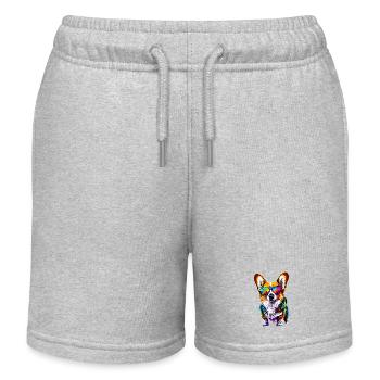 Corgi Welsh Corgi Cardigan Dog Cute Welsh Corgi - Kids Organic Sweat Shorts by Stanley/Stella - heather grey - Front