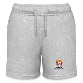 Play Strategy Games – Royal Knight Laptop - Kids Organic Sweat Shorts by Stanley/Stella - heather grey - Front