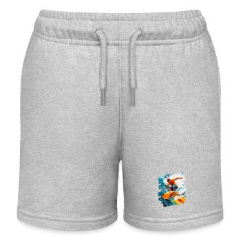 Surfeur Surf Planche de surf Surf - Short de jogging enfant bio Stanley/Stella - gris chiné - Devant