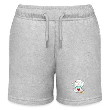 Théière Théière Sachet de thé Tasse - Short de jogging enfant bio Stanley/Stella - gris chiné - Devant