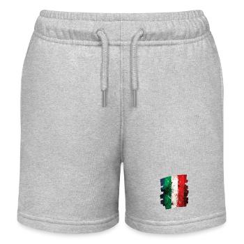 Italian flag Italy - Kids Organic Sweat Shorts by Stanley/Stella - heather grey - Front