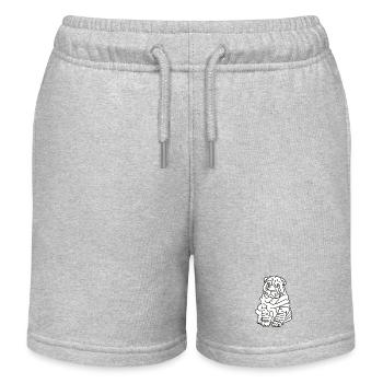 Chien carlin mignon - Short de jogging enfant bio Stanley/Stella - gris chiné - Devant