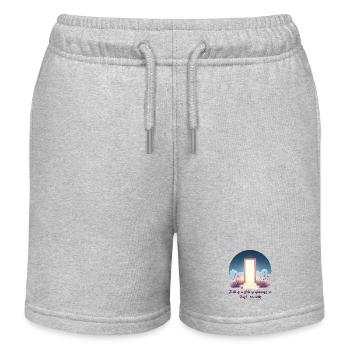 Citation de la foi d’Alan Watts d’Open Door Trust - Short de jogging enfant bio Stanley/Stella - gris chiné - Devant