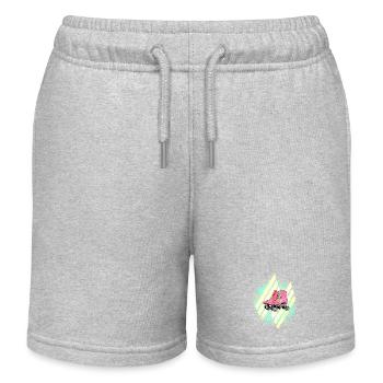 60er Jahre Farben Rollschuhe - Kinder Organic Joggingshorts Mini Bolter von Stanley/Stella - Grau meliert - Vorne