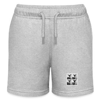 Lustiger Hirsch Mit Sonnenbrille Fotokabine - Kinder Organic Joggingshorts Mini Bolter von Stanley/Stella - Grau meliert - Vorne