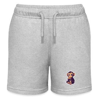 Süsser Affe Süsses Äffchen Geschenk für Affenfans - Kinder Organic Joggingshorts Mini Bolter von Stanley/Stella - Grau meliert - Vorne