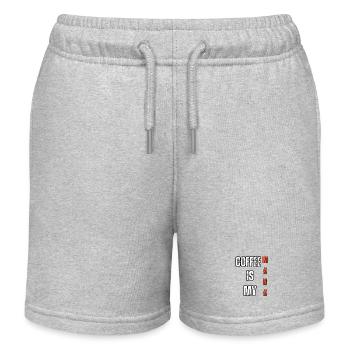 Coffee is my Mana – T-shirt gamer caféiné - Short de jogging enfant bio Stanley/Stella - gris chiné - Devant