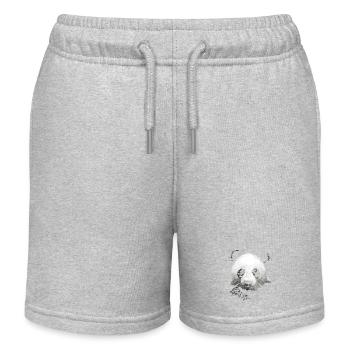 Panda - Kids Organic Sweat Shorts by Stanley/Stella - heather grey - Front