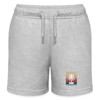Retro Anatomie Radiologe Skelett - Kinder Organic Joggingshorts Mini Bolter von Stanley/Stella - Grau meliert - Vorne