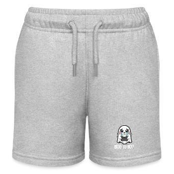 WER WIRD AUSGEBUHT? - GHOST HALLOWEEN - Kinder Organic Joggingshorts Mini Bolter von Stanley/Stella - Grau meliert - Vorne