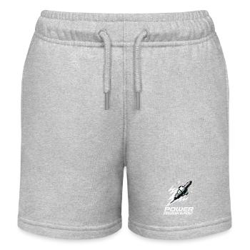 Electric Spark Spark Plug T-Shirt Design - Kids Organic Sweat Shorts by Stanley/Stella - heather grey - Front