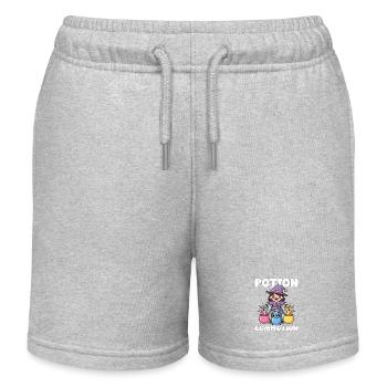 TRANK-AUFREGUNG - HEXE HALLOWEEN - Kinder Organic Joggingshorts Mini Bolter von Stanley/Stella - Grau meliert - Vorne