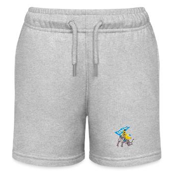 Banana Superhero mit Affe Motive - Kinder Organic Joggingshorts Mini Bolter von Stanley/Stella - Grau meliert - Vorne