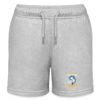 Delfine Sind Süß Ich Bin Süß Delfin Motiv - Kinder Organic Joggingshorts Mini Bolter von Stanley/Stella - Grau meliert - Vorne