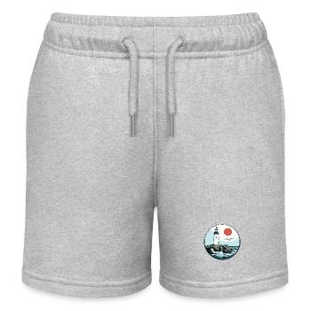 phare - Short de jogging enfant bio Stanley/Stella - gris chiné - Devant