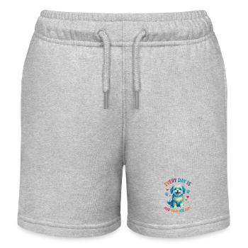 Maltais - Short de jogging enfant bio Stanley/Stella - gris chiné - Devant